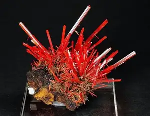 Discover Crocoite: The world's rarest brilliant orange-red mineral, a stunning crystal masterpiece-5