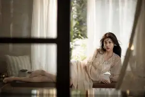 Etsuko's Enchanting Serenity: YiTuYu Vol.8580 Lace Nightwear in Soft Light.-11