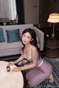Tang An Qi's Elegant Allure in Purple Dress - XiuRen No.10716: Discover Her Captivating Charm-11