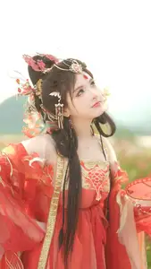 Ethereal Beauty: Xiao Shang Guan in Traditional Attire Amidst Gesang Flowers - YiTuYu Vol.8642-4