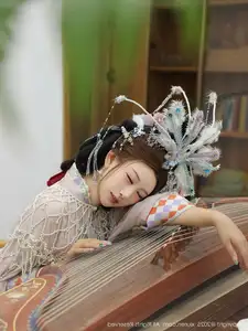 XiuRen No.10736: Li Shuang Er's Ancient Charm & Mesmerizing Guzheng Melody-11