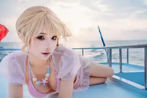 Coser Chunmomo's Enchanting Sunset Yacht Photoshoot - Part02-2