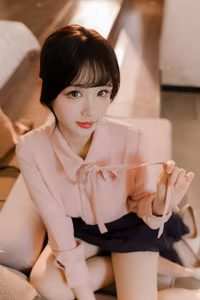 Coser Xueqing Astra: Elegant Allure of "肉丝通勤OL" – Office Lady in Nude Pantyhose-17