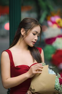 VGU No.63: Discover Vietnamese Beauty: Charming Girl Amidst Vibrant Flowers, A Smile That Captivates-7