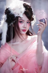 Mesmerizing Nine-Tailed Fox Cosplay: Ethereal Beauty in a Cherry Blossom Garden-11