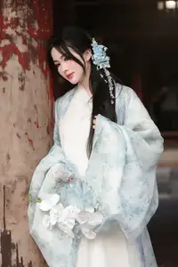 Discovering Traditional East Asian Beauty: Elegant Young Woman in Ancient Vietnamese Setting-2