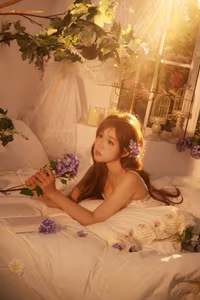 Dreamy Girl Bathed in Morning Light: Ethereal Beauty in a Romantic Setting 1000021061-4