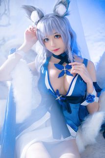 Coser Tomoyo Azur Lane Shinano Dress Cosplay Captivates Elegant Fantasy Anime Waifu-17