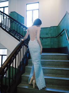 Sparkling Evening Gown: Elegant Woman's Graceful Fashion-7