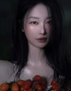 Jun Vu's New Photoshoot Goes Viral: Alluring Dewy Beauty with Cherry Tomatoes-4