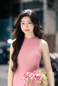 Vietnamese Grace: Elegant Girl in Traditional Flower Market, Discover Vibrant Culture 1000019476-14