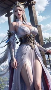 Mysterious AI Generated Female General in Elegant Gold Black Attire - AI Generated Part02-14