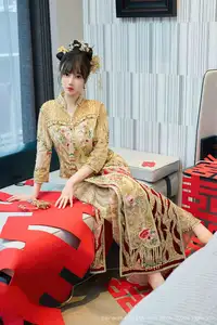 XiuRen No.10567: Yue Er Yue Er's Enchanting Traditional Bridal Photoshoot-13