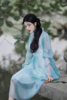 Captivating Traditional Portrait: Elegant Long-Legged Hot Girl in Dreamy Setting-1