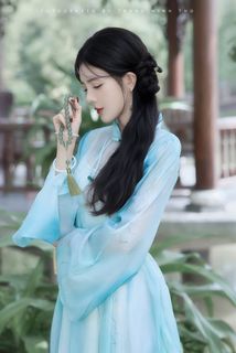 Captivating Traditional Portrait: Elegant Long-Legged Hot Girl in Dreamy Setting-7