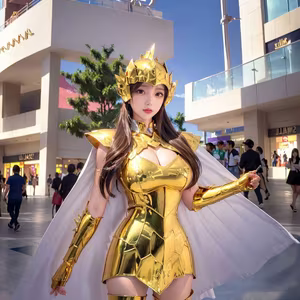 Discover the Golden Saintess: Majestic Beauty in Realistic Style - Saint Seiya-21
