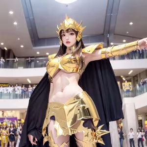 Discover the Golden Saintess: Majestic Beauty in Realistic Style - Saint Seiya-3