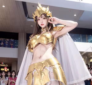 Discover the Golden Saintess: Majestic Beauty in Realistic Style - Saint Seiya-29