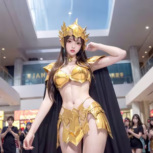 Discover the Golden Saintess: Majestic Beauty in Realistic Style - Saint Seiya-23