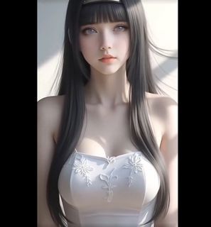 Hinata Transforms into Stunning AI Bride Captivating Naruto Fans-5