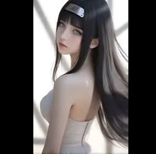 Hinata Transforms into Stunning AI Bride Captivating Naruto Fans-3
