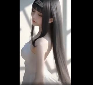 Hinata Transforms into Stunning AI Bride Captivating Naruto Fans-1