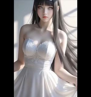 Hinata Transforms into Stunning AI Bride Captivating Naruto Fans-0