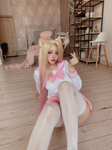 Yae Miko Genshin Impact Cosplay by Bao Zou Li Yu Wang Amidst Sakura Blossoms-15