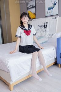 Chinese Model No.548 Nuomi: Fresh JK Uniform Style with Pile Socks and Sports Shoes by BoBoSocks-10