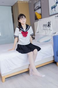 Chinese Model No.548 Nuomi: Fresh JK Uniform Style with Pile Socks and Sports Shoes by BoBoSocks-15