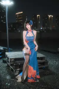 Coser TinaHenYaoNieYa: Enchanting Azur Lane Jianwu Qipao Cosplay-8