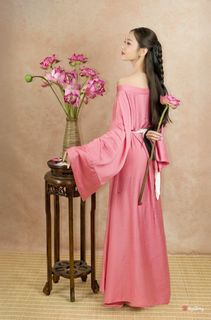 Graceful Young Woman in Pink with Lotus Flowers | Vietnamese Beauty Photo-6