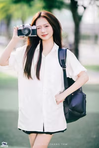 XVG No.36: Young Woman with Camera: Capturing Youthful Charm & Natural Style-2