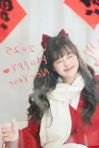 YiTuYu Vol.8524: Xia Yu Xiao Nian Embraces Lunar New Year in Radiant Red Sweater Style-13