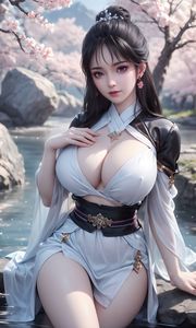 AI Generated Jian Lai Ruan Xiu Xiao Pa Cai: Cherry Blossom Serenity 0057-4341035951-3