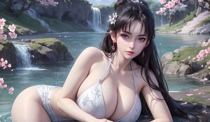 AI Generated Jian Lai Ruan Xiu Xiao Pa Cai: Cherry Blossom Serenity 0057-4341035951-11