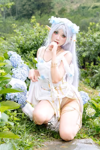 Witness Coser PoppaChan's enchanting Frieren in a stunning Blue Valley Dress (39P)-0
