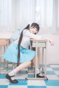 Coser Mu Mu Momo Transforms into Adorable Cinnamoroll in Sailor Uniform-8