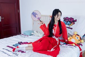Chinese Model Rongrong No.2328: Elegant Hanfu in Radiant Red Traditional Attire-21