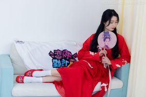Chinese Model Rongrong No.2328: Elegant Hanfu in Radiant Red Traditional Attire-25
