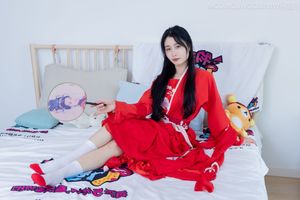 Chinese Model Rongrong No.2328: Elegant Hanfu in Radiant Red Traditional Attire-11