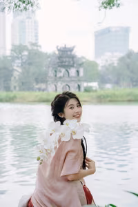 XVG No.26: Elegant Vietnamese Girl with a Charming Smile and White Orchids-6
