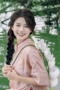 XVG No.26: Elegant Vietnamese Girl with a Charming Smile and White Orchids-12