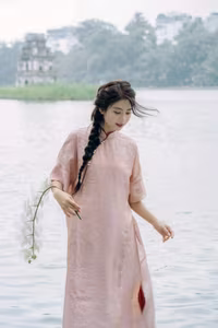 XVG No.26: Elegant Vietnamese Girl with a Charming Smile and White Orchids-7