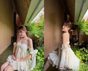 Tăng Mỹ Hàn: Hot girl showcases sweet beauty, Saigon socialite style in a pure white dress-10