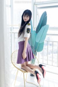 BoBoSocks No.538: Elegant Chinese Model in Mini Skirt, High Heels, and Crystal Socks-29