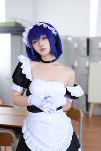 Coser G44 Bu Hui Shou Shang: Enchanting Maid Cosplay - Feng Yu Ling in Classroom-11
