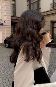 Korean Brown Hair Color Enhancing Skin Tone for Beautiful Girls Easy to Style-13