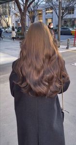 Korean Brown Hair Color Enhancing Skin Tone for Beautiful Girls Easy to Style-6