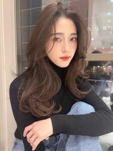 Korean Brown Hair Color Enhancing Skin Tone for Beautiful Girls Easy to Style-8